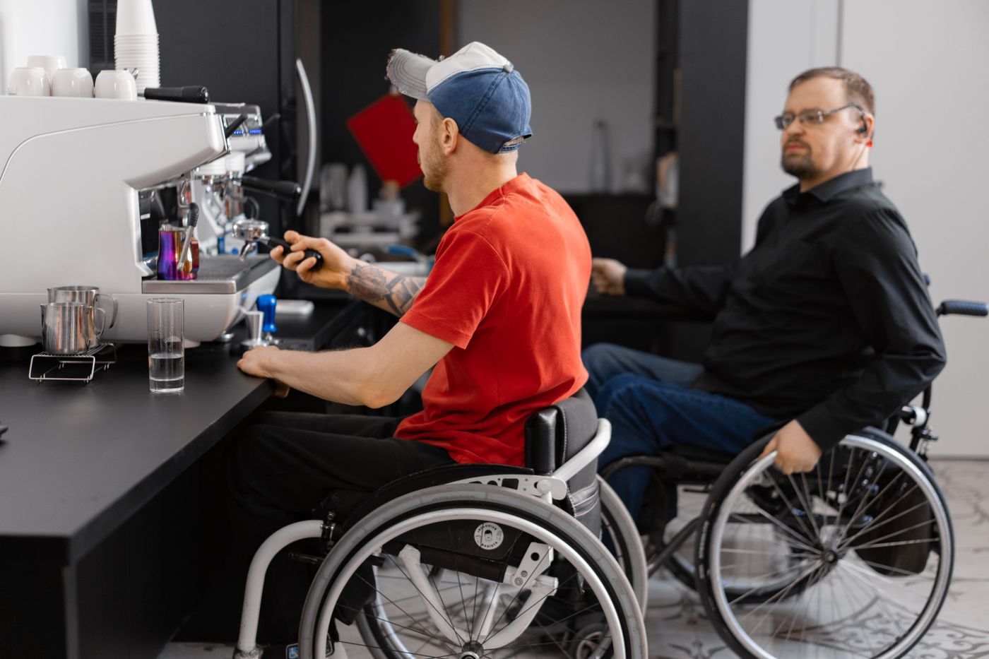 A support coordinator working through a participant referral on a laptop