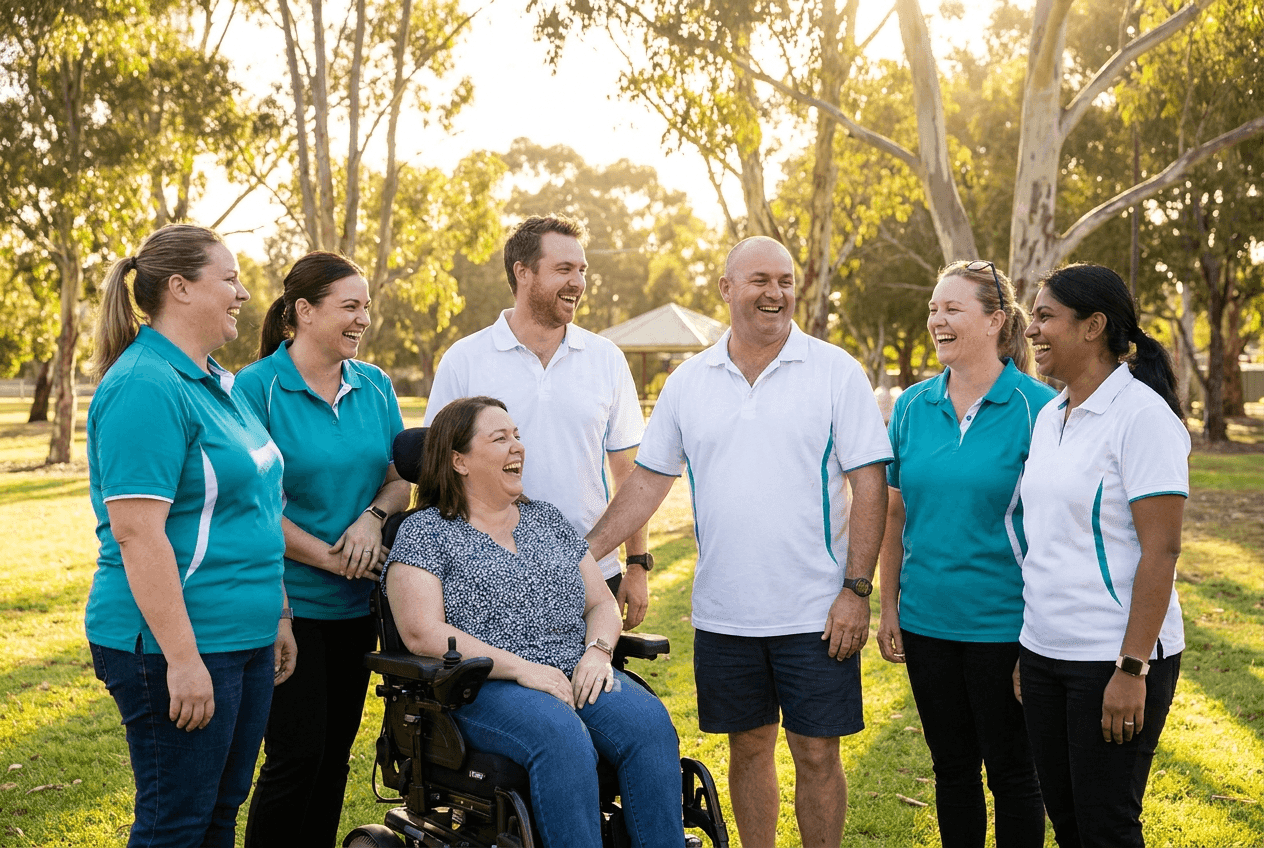 The Vitality Community Care team with participants outdoors